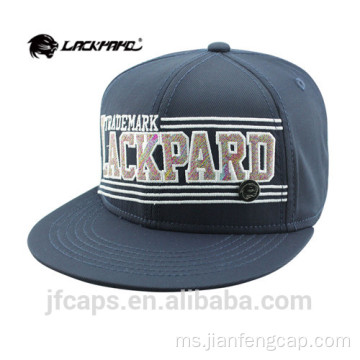 topi hiphop snapback sulaman dan logam applique